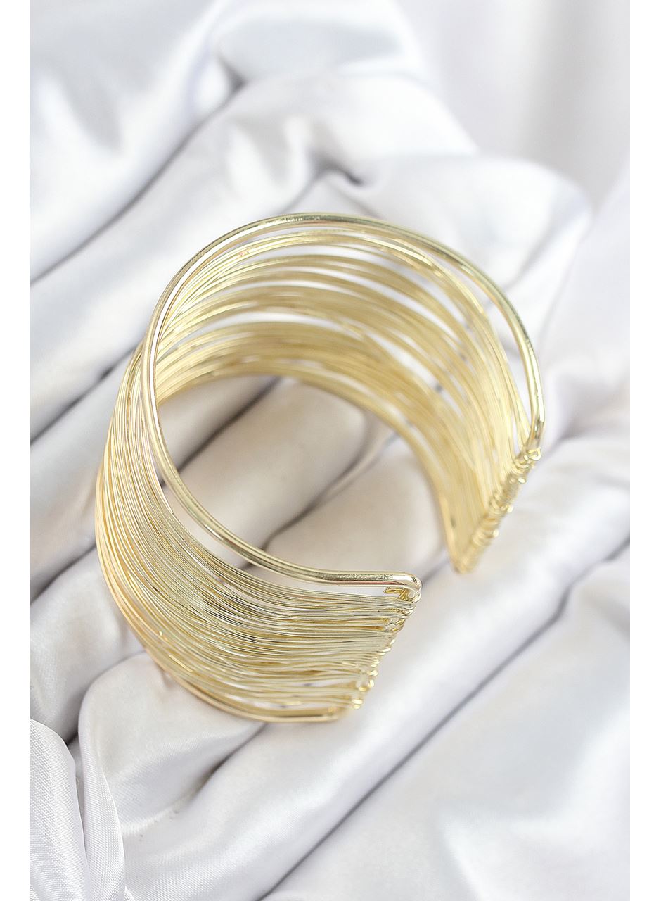 Pirinç Tel Sarma Model Gold Renk Kadın Bileklilk