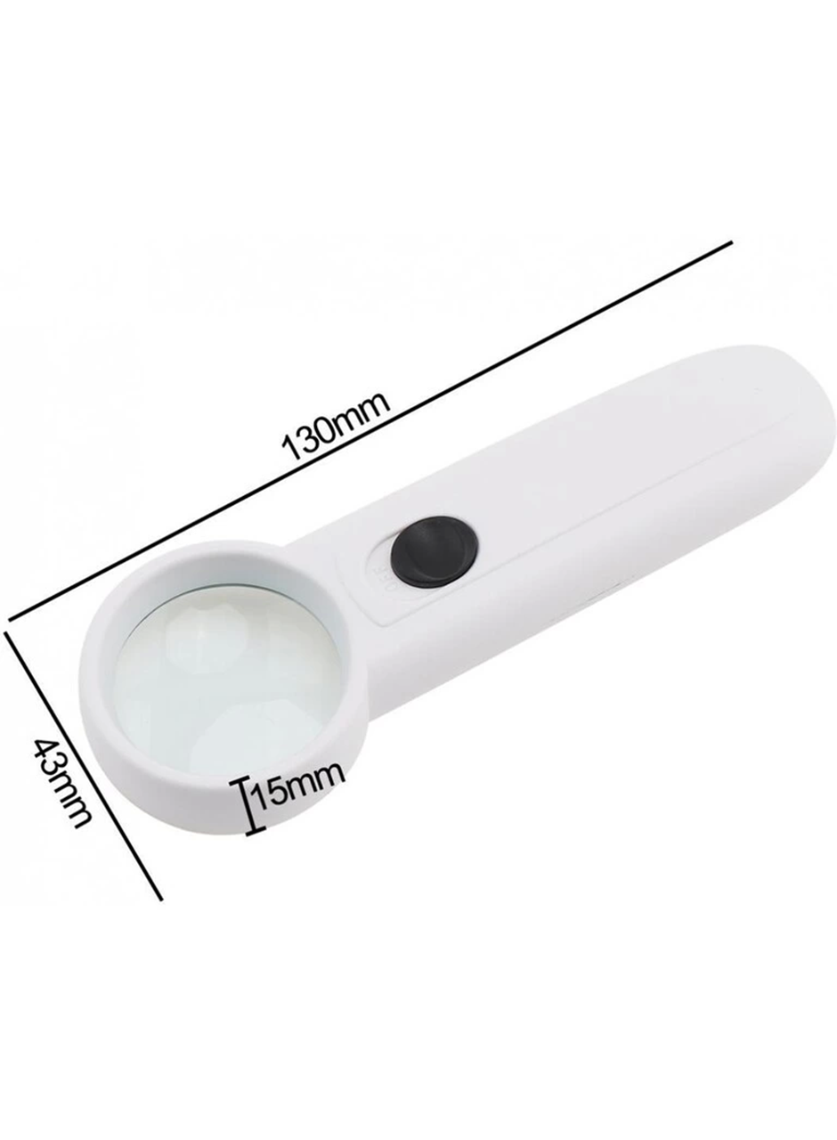 15X Çok Fonksiyonlu 2 Led Işıklı Taşınabilir El Büyüteç (