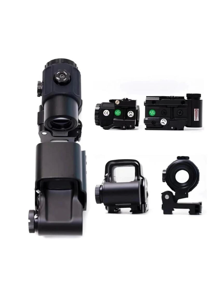 558-G43 XPS2 Hedef İşaretleyici Red Dot - Holografik Nişangâh, 5x Büyütmeli Set-Siyah (