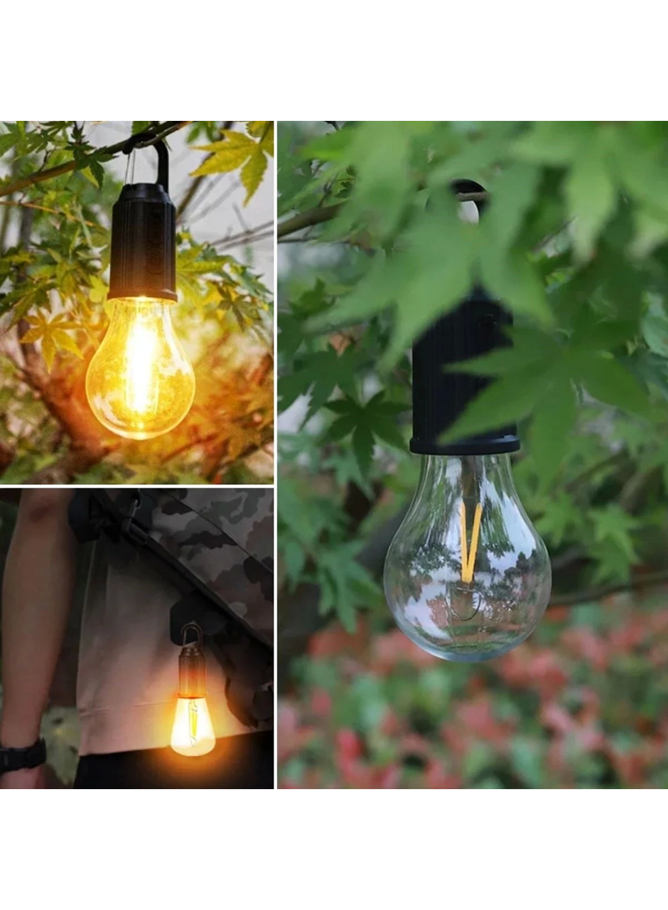 Şarj Olabilen 3 Farklı Mod Led'li Kendiliğinden Asma Kancalı Kamp,dış Cephe Lambası (