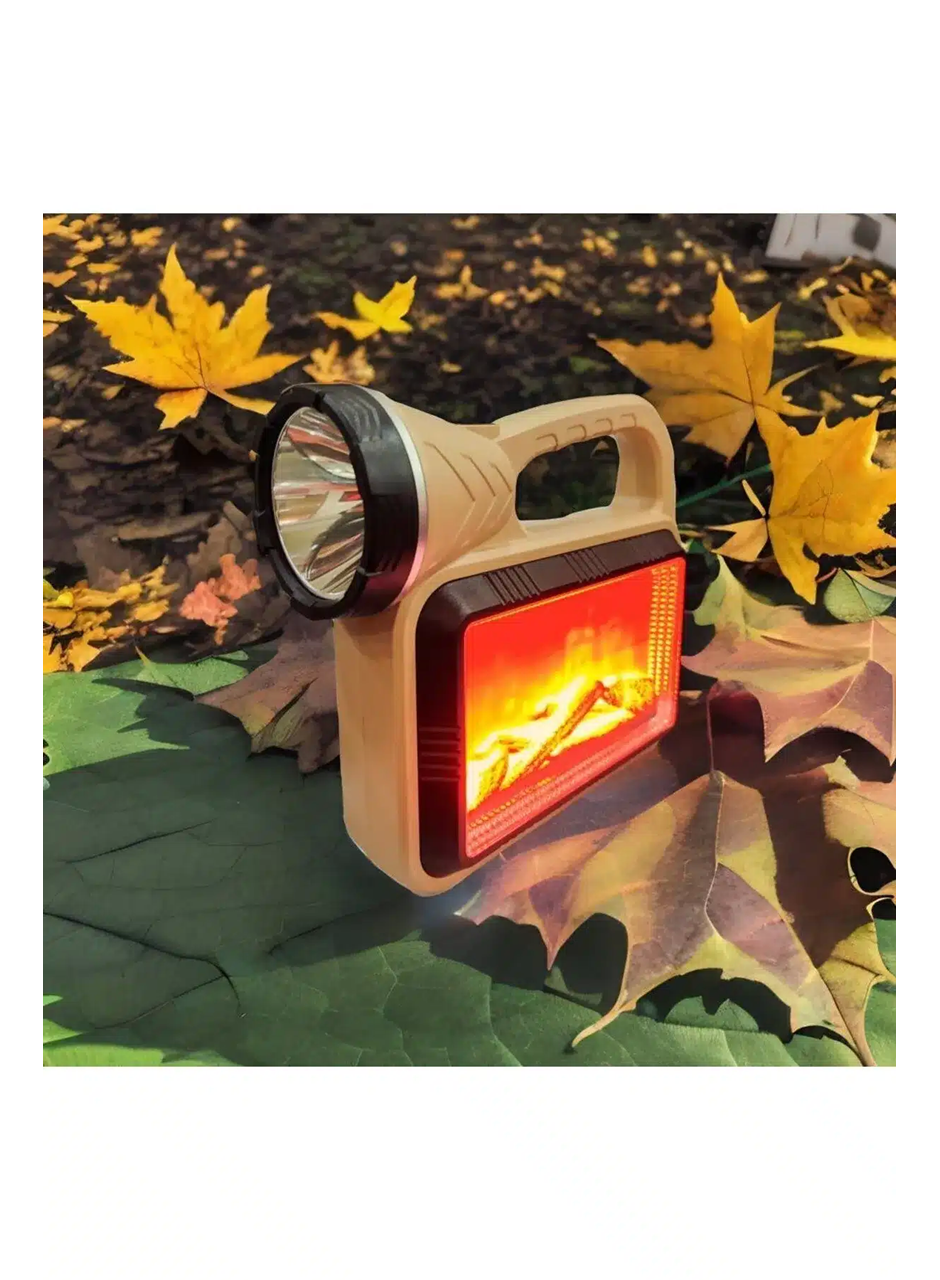 Güneş Enerjili ŞÖMİNELİ Çok Fonksiyonlu Çift Işık Kaynağı USB Şarjlı SOLAR EL FENERİ (