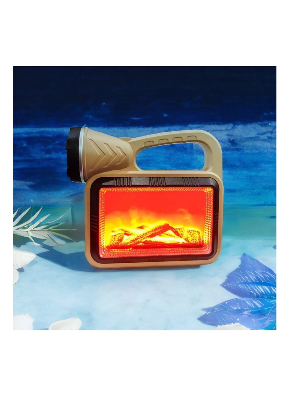 Güneş Enerjili ŞÖMİNELİ Çok Fonksiyonlu Çift Işık Kaynağı USB Şarjlı SOLAR EL FENERİ (