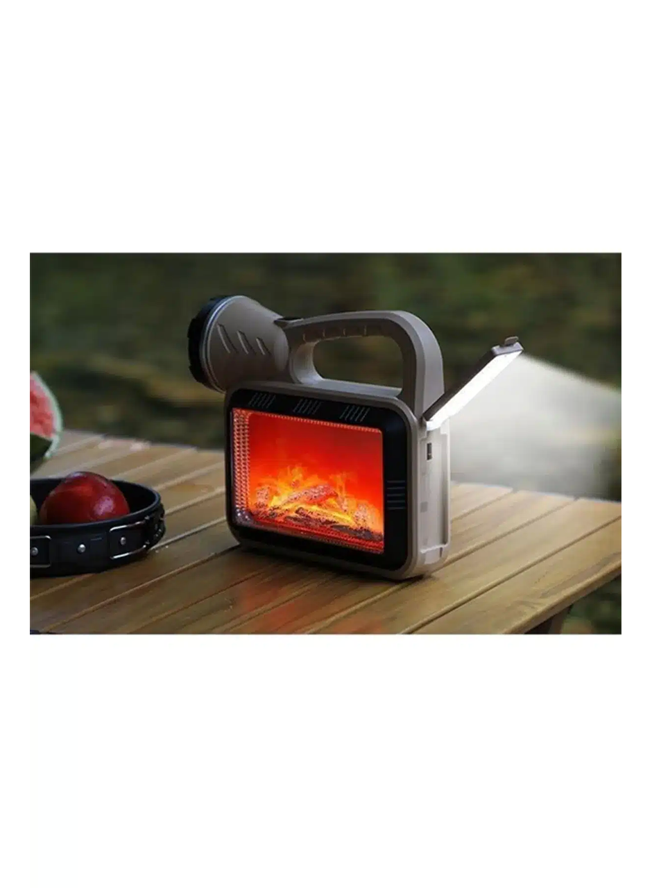 Güneş Enerjili ŞÖMİNELİ Çok Fonksiyonlu Çift Işık Kaynağı USB Şarjlı SOLAR EL FENERİ (