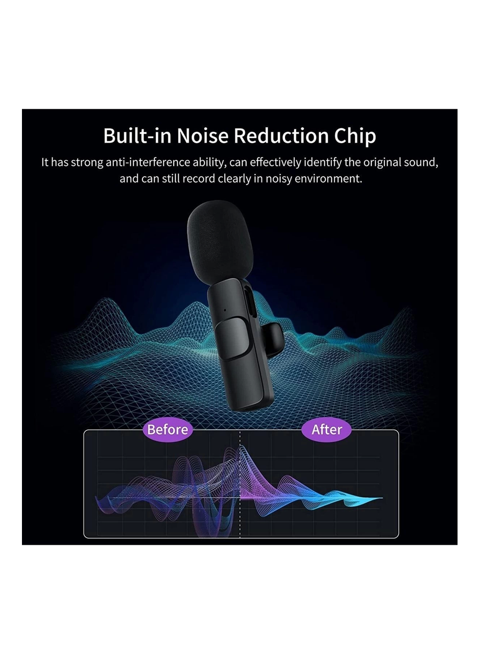 Lightning Girişli Iphone Uyumlu Ikili Kablosuz Yaka Mikrofonu Youtube Facebook Tiktok Vlog (