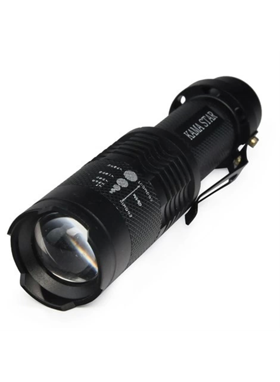 Km 87 Polis Tipi Zoomlu Şarjlı Metal Dağ Kamp Cep Feneri (