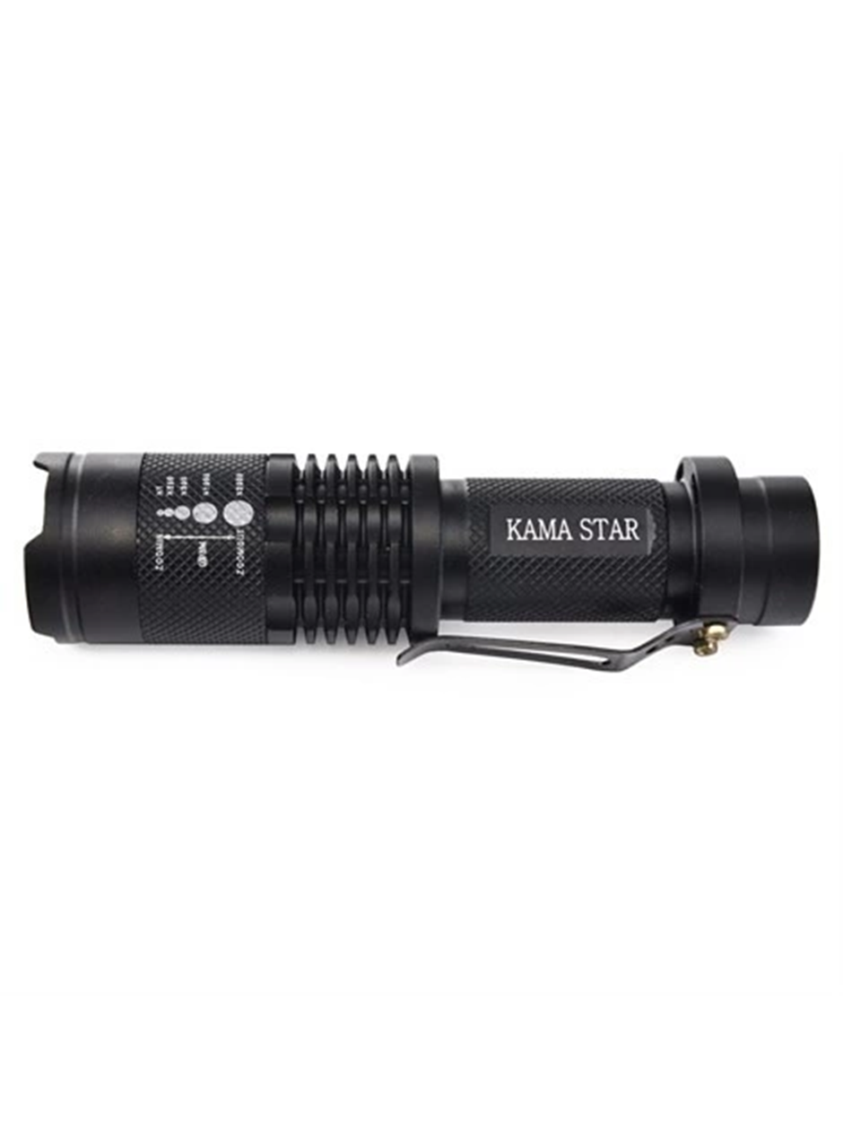 Km 87 Polis Tipi Zoomlu Şarjlı Metal Dağ Kamp Cep Feneri (