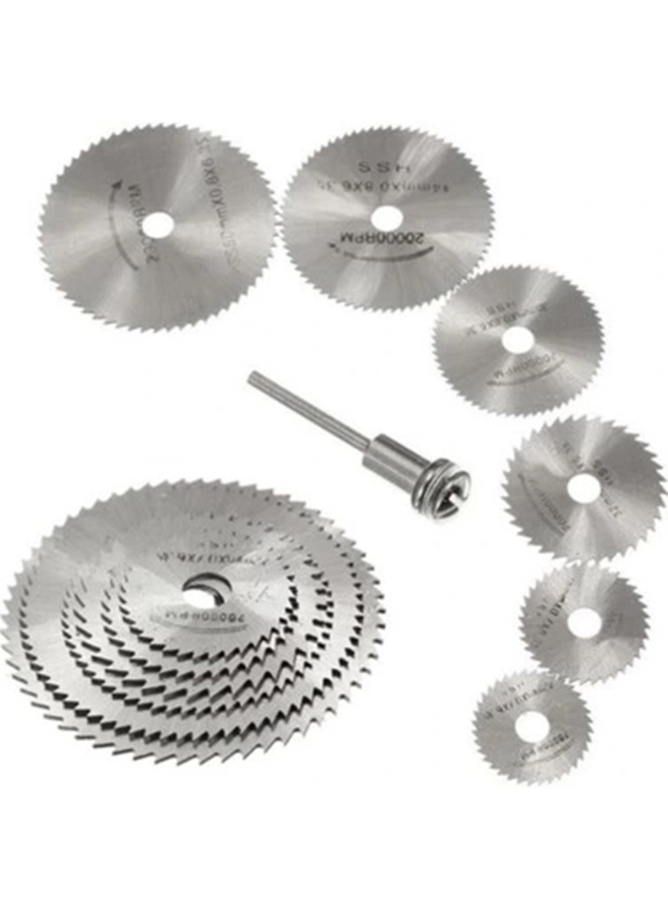 Metal 6 Parça Mini Matkap Ucu Ahşap Kesme Yuvarlak Çelik Bıçak Disk Testere Seti Kiti (