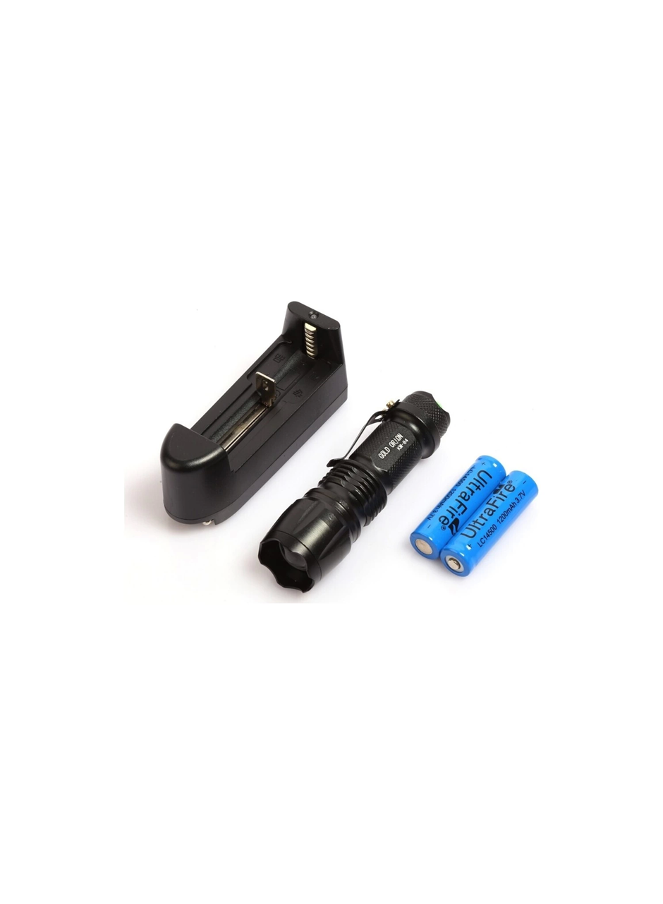 Gold Orion Km-84 Tasarruflu Şarjlı Zoomlu Metal El Feneri Kemer Klipsli (