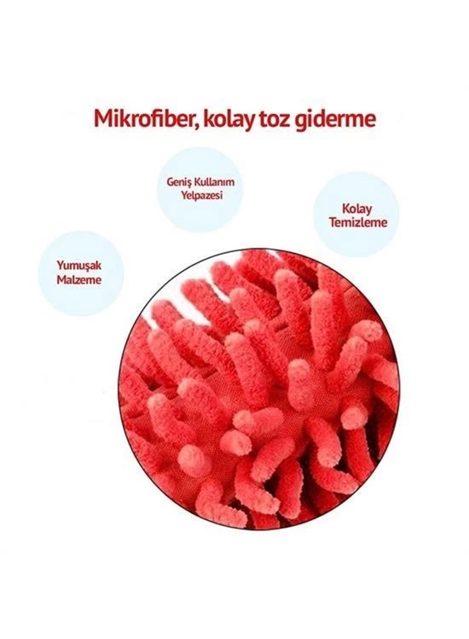 Teleskopik Mikrofiber Pratik Uzayabilen Toz Alma Fırçası Aparatı (