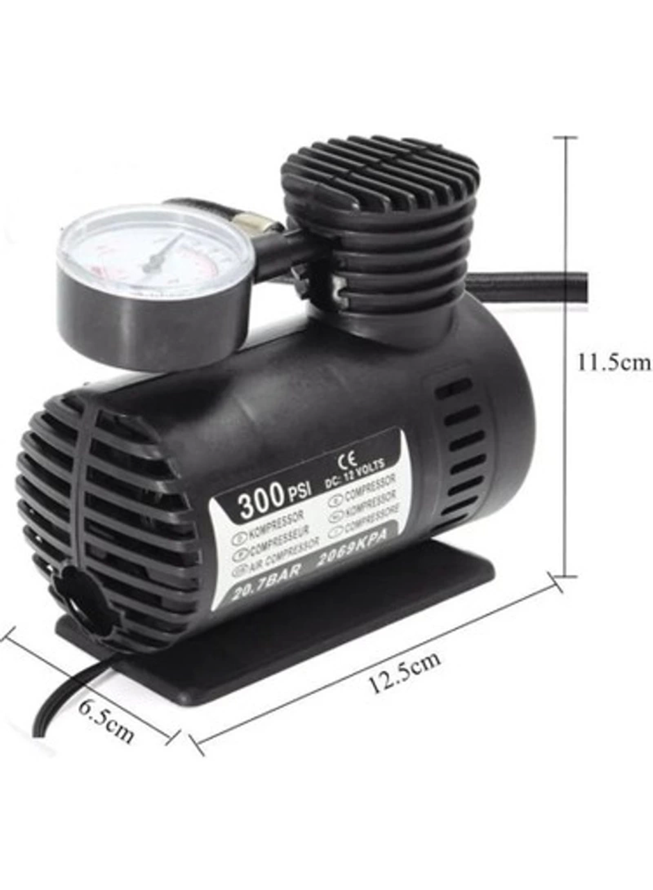 Plastik Gövdeli Siyah Mini Hava Kompresörü (