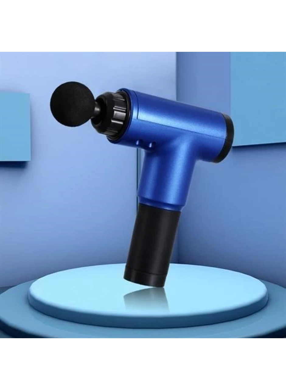 4 Başlıklı 6 Seviye Hız Ayarlı Vurmalı Kas Yoğurmalı Titreşimli Masaj Tabancası Aleti (