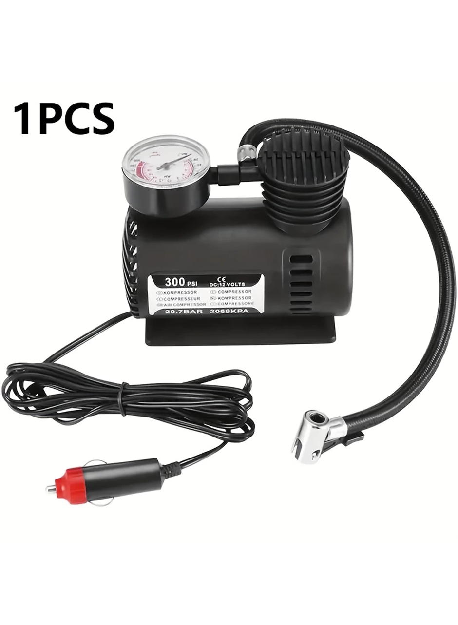 Plastik Gövdeli Siyah Mini Hava Kompresörü (