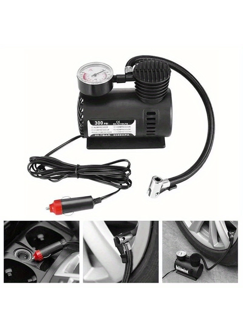 Plastik Gövdeli Siyah Mini Hava Kompresörü (