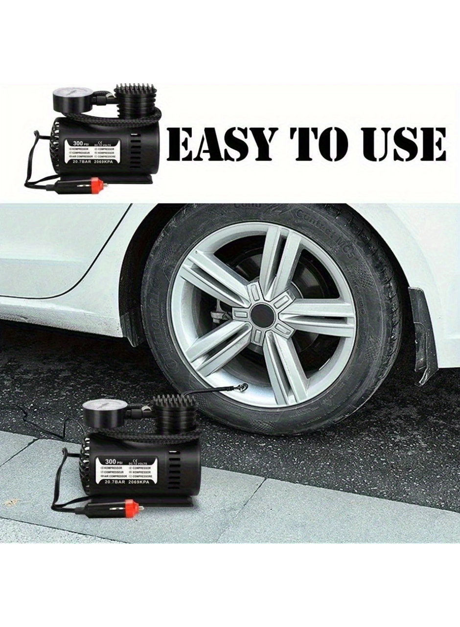 Plastik Gövdeli Siyah Mini Hava Kompresörü (