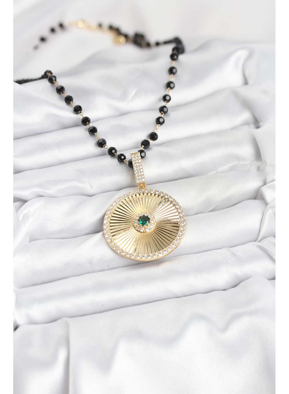 316L Çelik Zincir Kristal Boncuklu Kadın Kolye