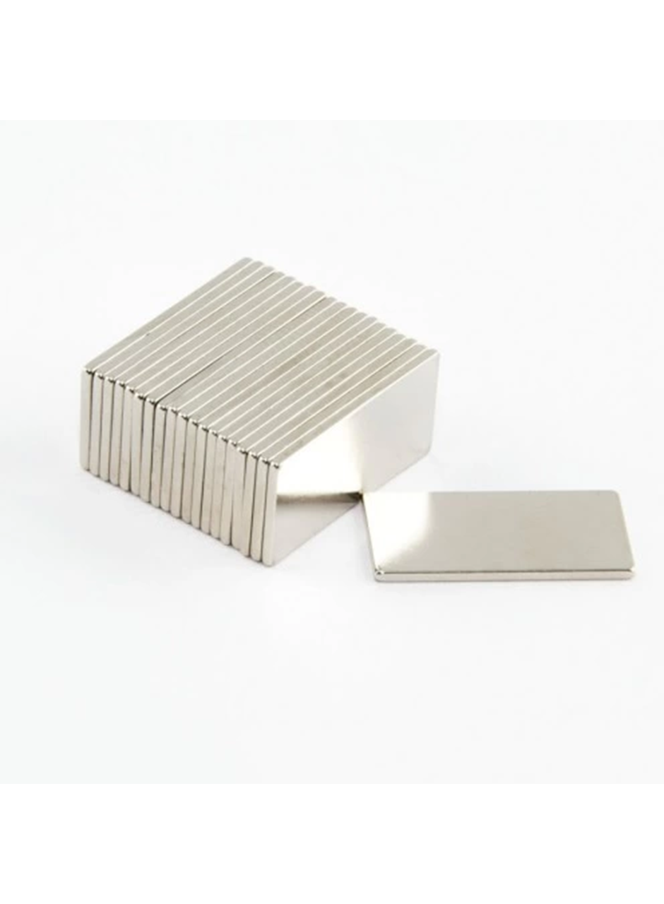 5 Adet 15x10x1.5 mm Köşeli Neodyum Mıknatıs N35 Magnet Dayanıklı Nikel Kaplama (