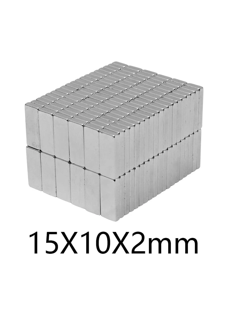 5 Adet 15x10x1.5 mm Köşeli Neodyum Mıknatıs N35 Magnet Dayanıklı Nikel Kaplama (