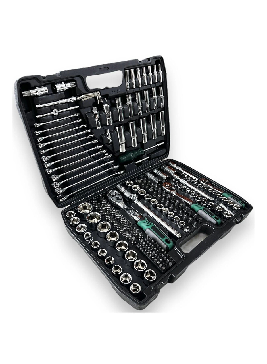 Tam Profesiyonel Germany 72 Diş Eğik Cırcır 216 Parça Lokma Takımı Oto Tamirci Tam Set 1/2-3/8-1/4 (