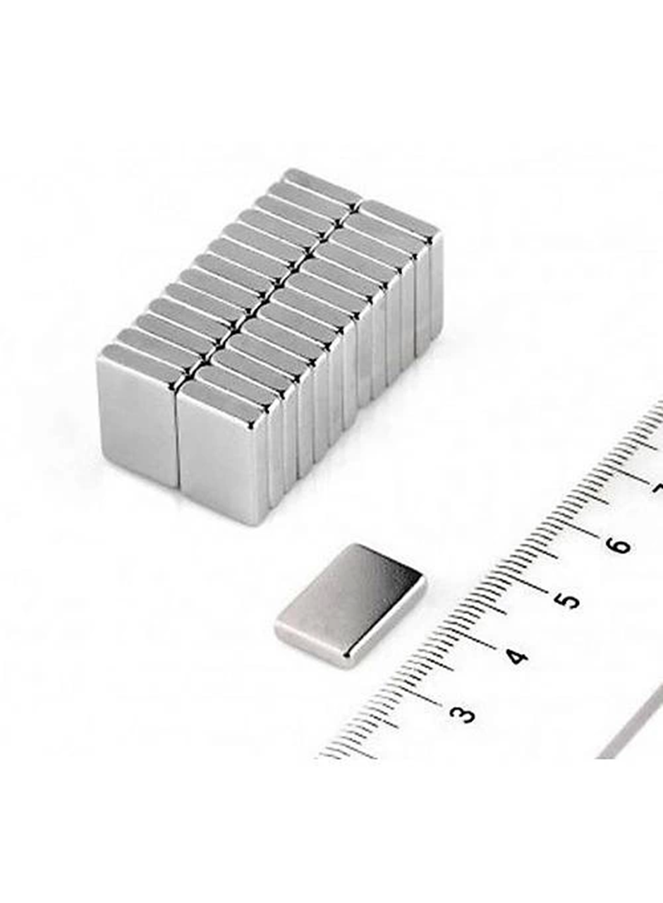 5 Adet 15x10x1.5 mm Köşeli Neodyum Mıknatıs N35 Magnet Dayanıklı Nikel Kaplama (