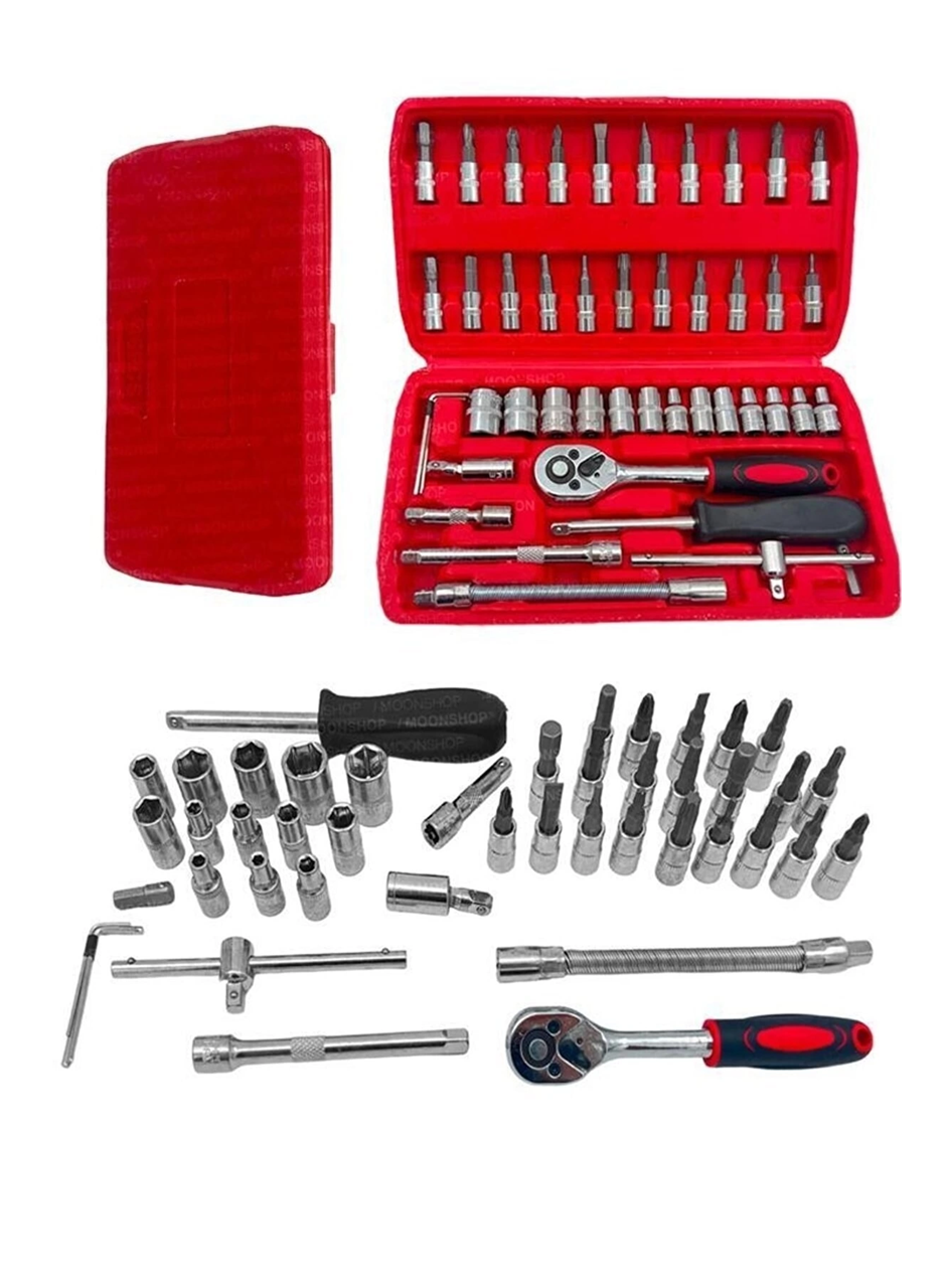 Cr-v Max 1/4 Cırcırlı 46 Parça Lokma Anahtar Takımı Bits Uç Seti Tam Set Germany (