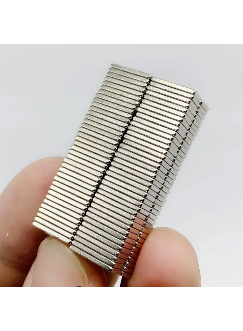 5 Adet 15x10x1.5 mm Köşeli Neodyum Mıknatıs N35 Magnet Dayanıklı Nikel Kaplama (
