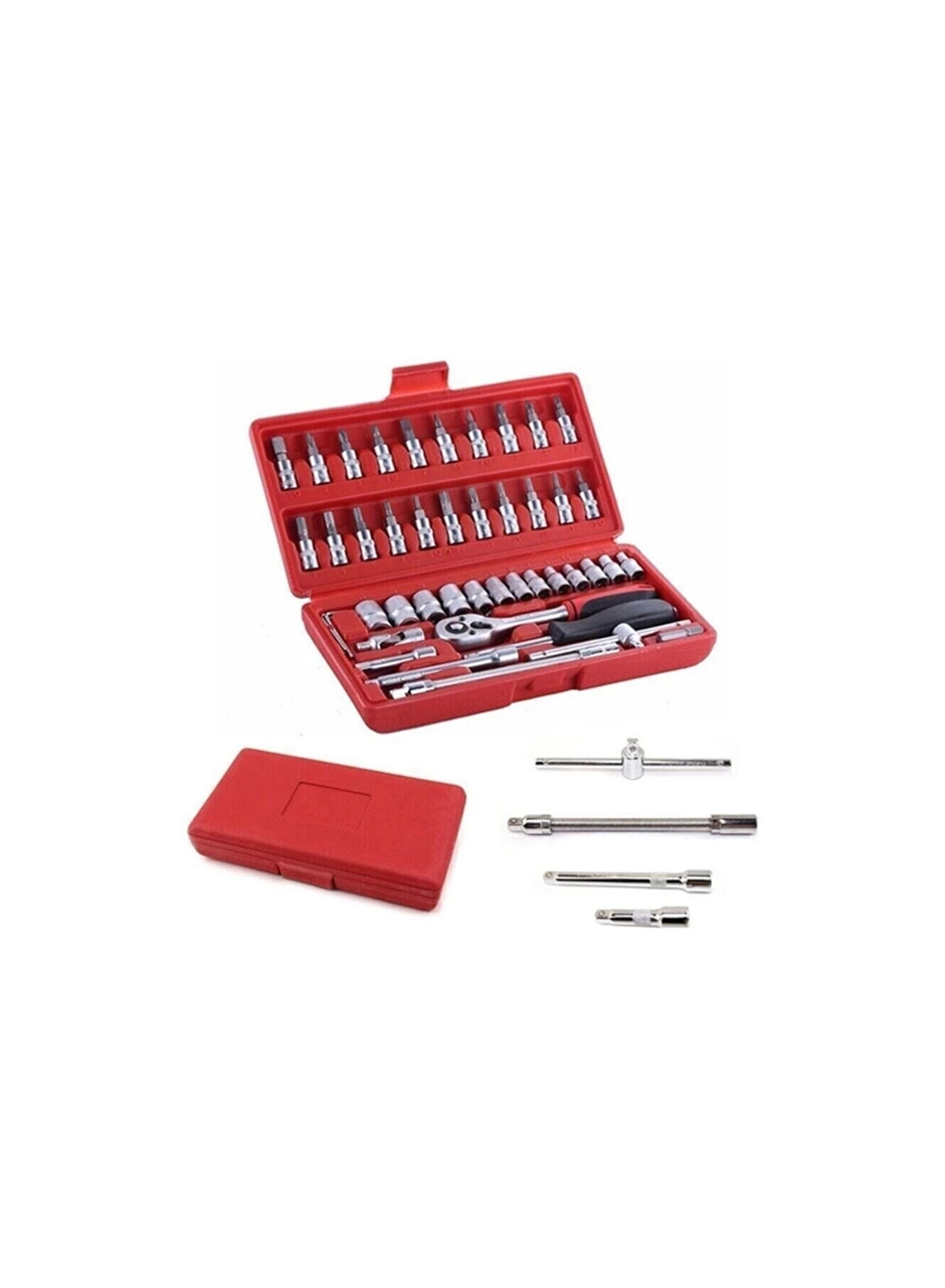 Cr-v Max 1/4 Cırcırlı 46 Parça Lokma Anahtar Takımı Bits Uç Seti Tam Set Germany (