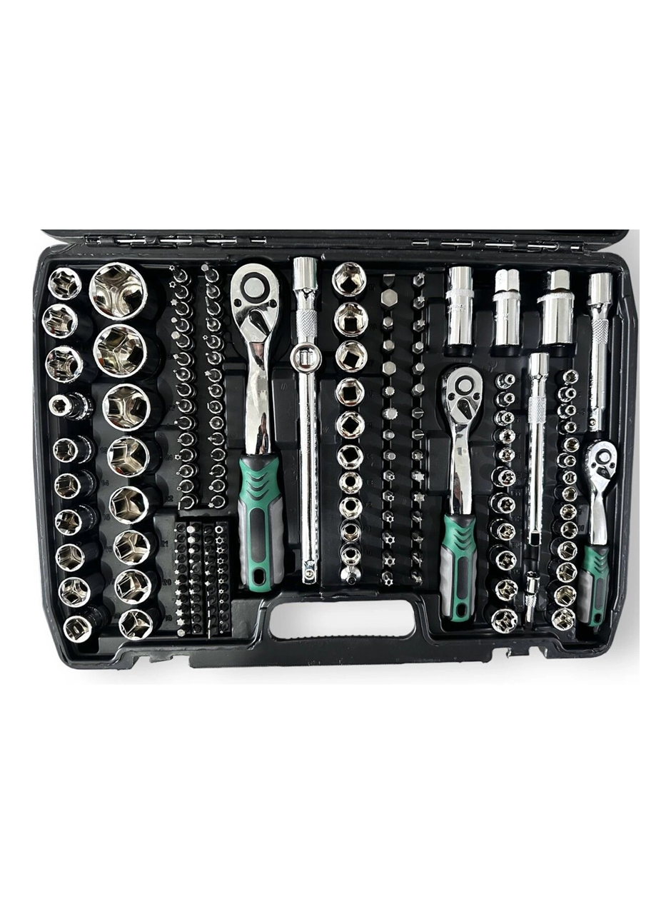 Tam Profesiyonel Germany 72 Diş Eğik Cırcır 216 Parça Lokma Takımı Oto Tamirci Tam Set 1/2-3/8-1/4 (