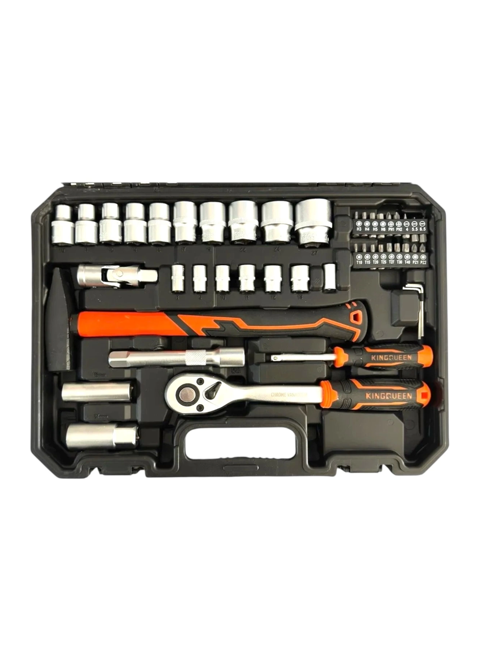 Model 58 Parça Lokma Anahtar Takımı 1-2 Ve 1-2 El Aletleri Seti 58 Parça (