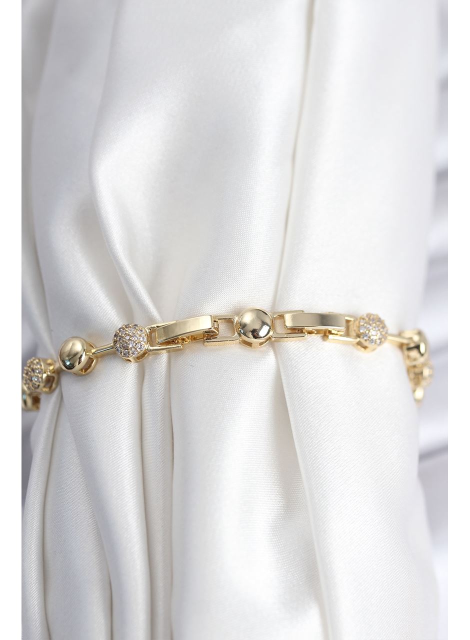 Pirinç VIP Seri Gold Renk Topçuk Model Kadın Bileklik
