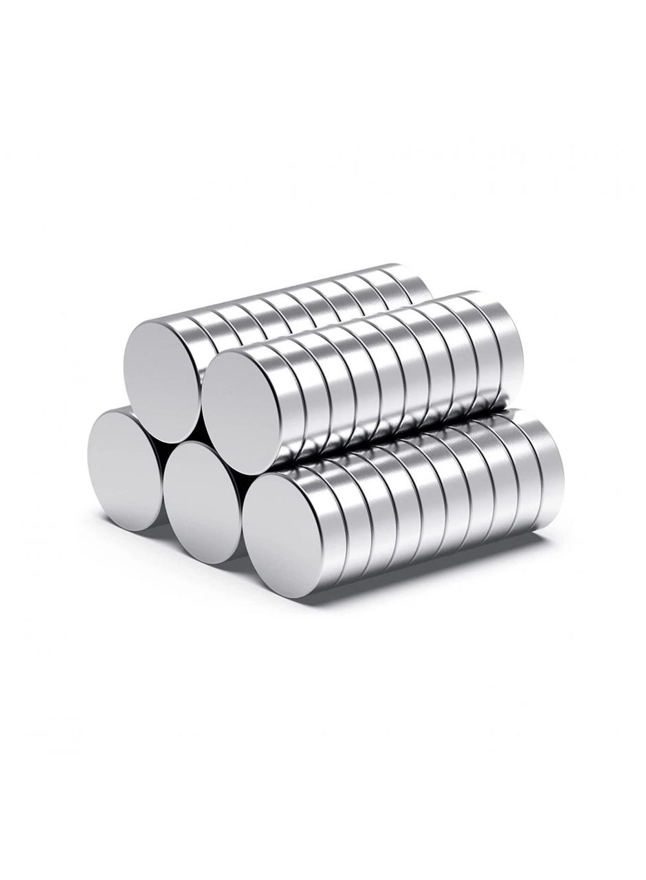 50 Adet 10x2mm Yuvarlak Neodyum Mıknatıs Güçlü Magnet Nikel Kaplamalı (