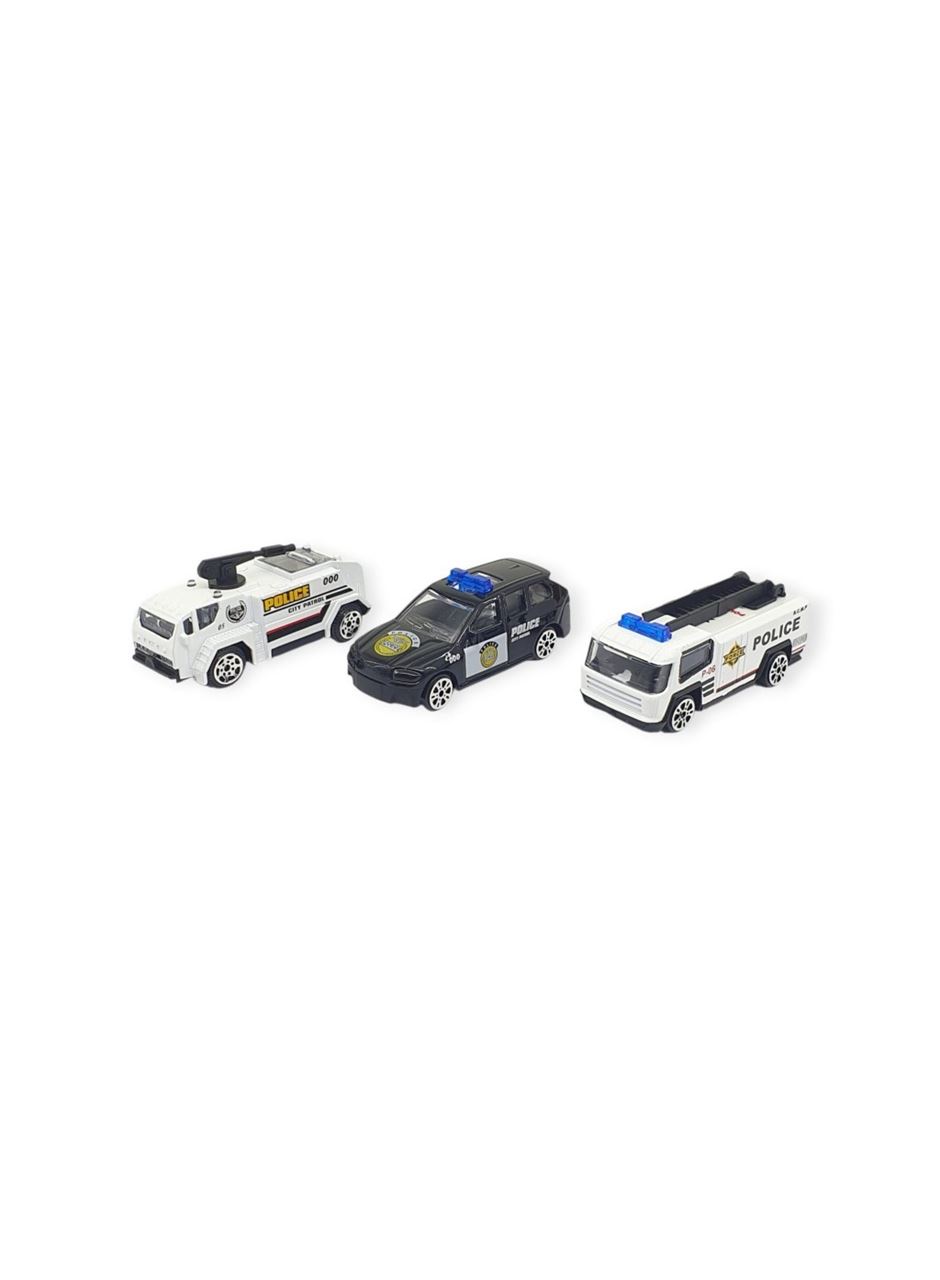 3'lü İş Makinaları Road Seti - Die Cast - DS044 - Polis