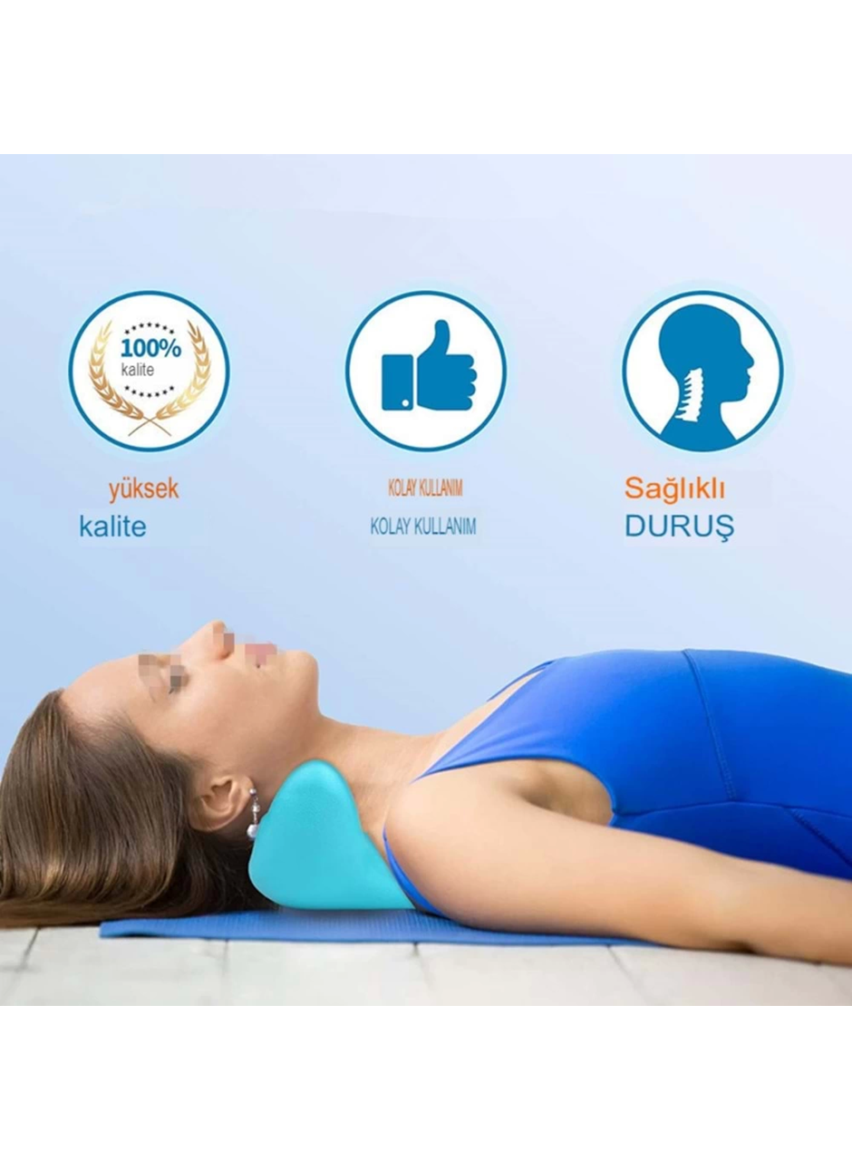 Ortopedik Servikal Boyun Masaj Yastığı Dik Duruş Destekleyici Omurilik Hörgüç Giderici Rahatlatıcı (