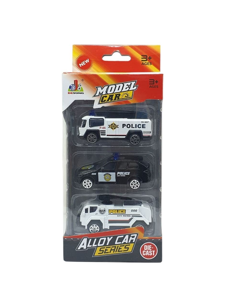 3'lü İş Makinaları Road Seti - Die Cast - DS044 - Polis