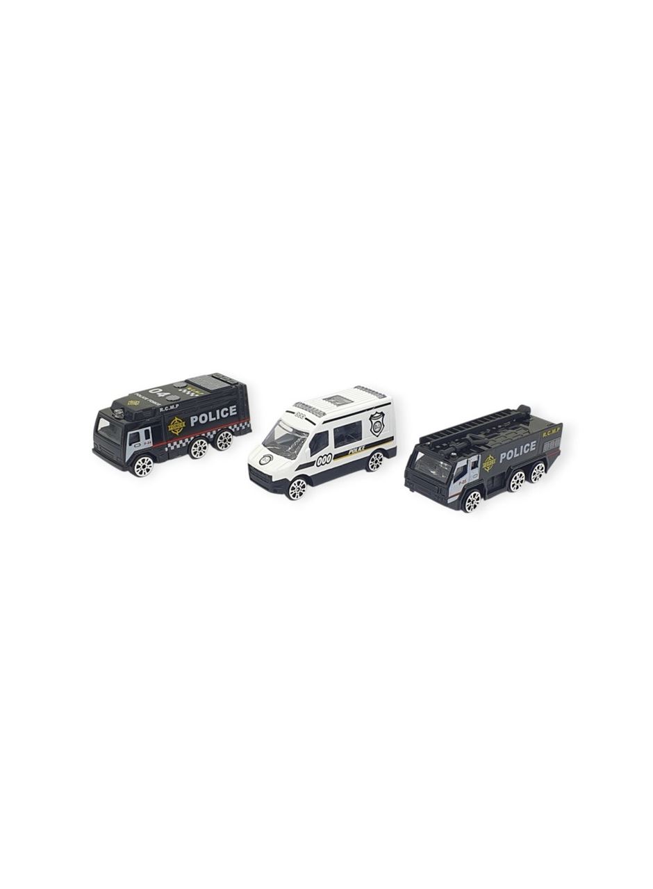 3'lü İş Makinaları Road Seti - Die Cast - DS044 - Polis
