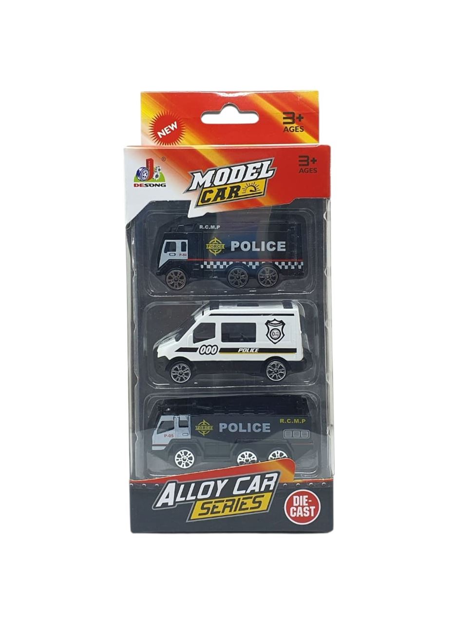 3'lü İş Makinaları Road Seti - Die Cast - DS044 - Polis