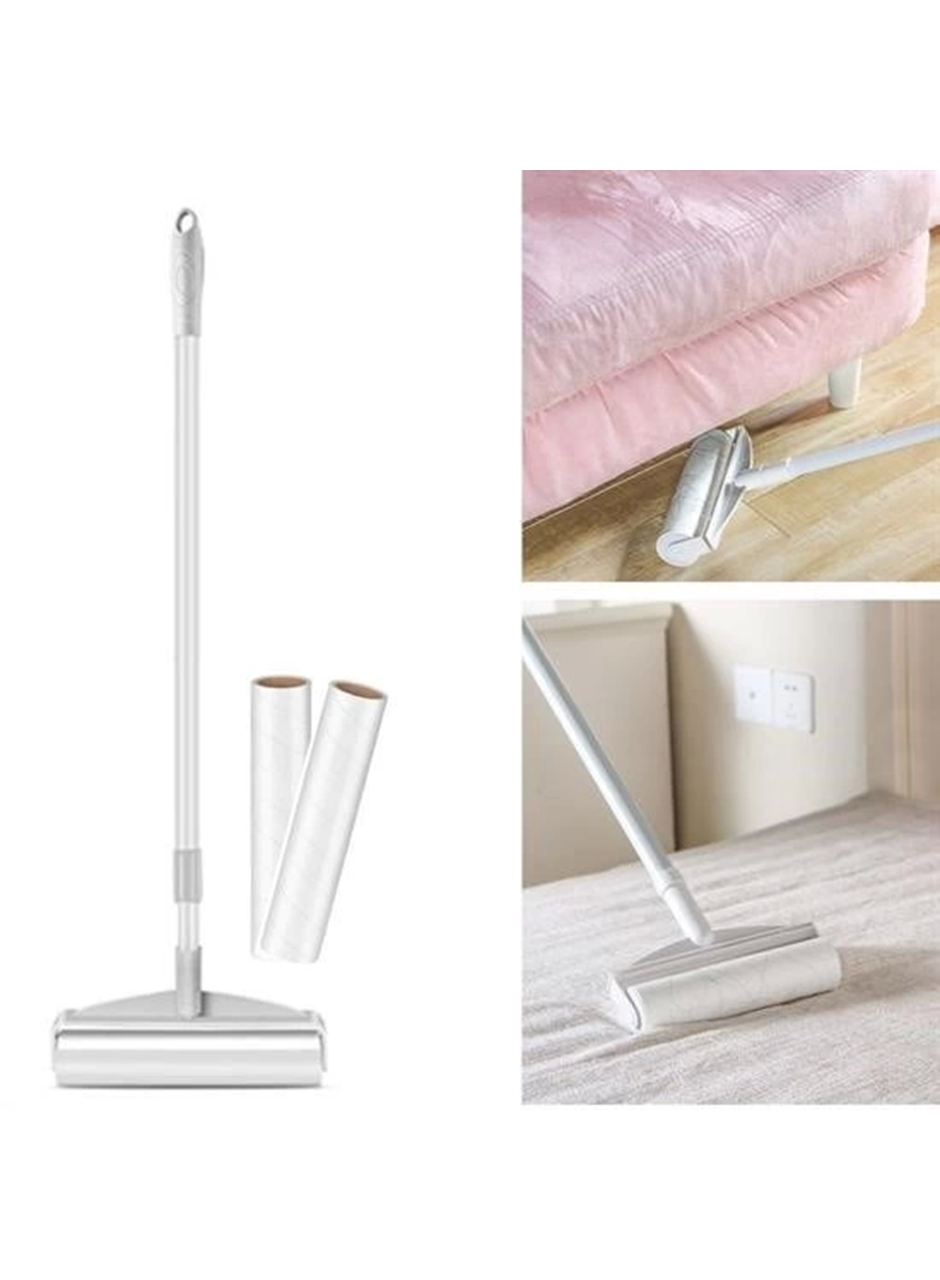 Pratik Temizlik İçin Yapışkanlı Tüy Rulosu 24 Cm Teleskopik Uzayabilen Saplı 2 Yedekli (