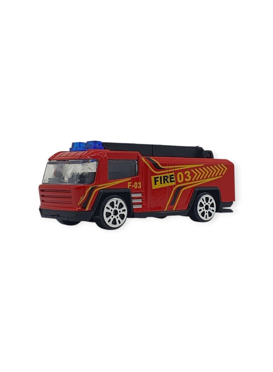 3'lü İş Makinaları Road Seti - Die Cast - DS044 - İtfaiye