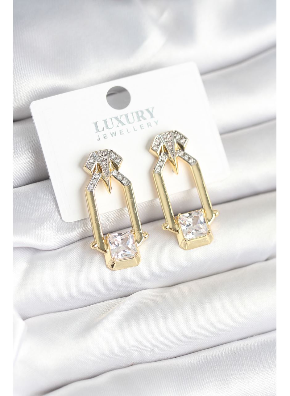 Pirinç Gold Renk Vintage Kadın Küpe