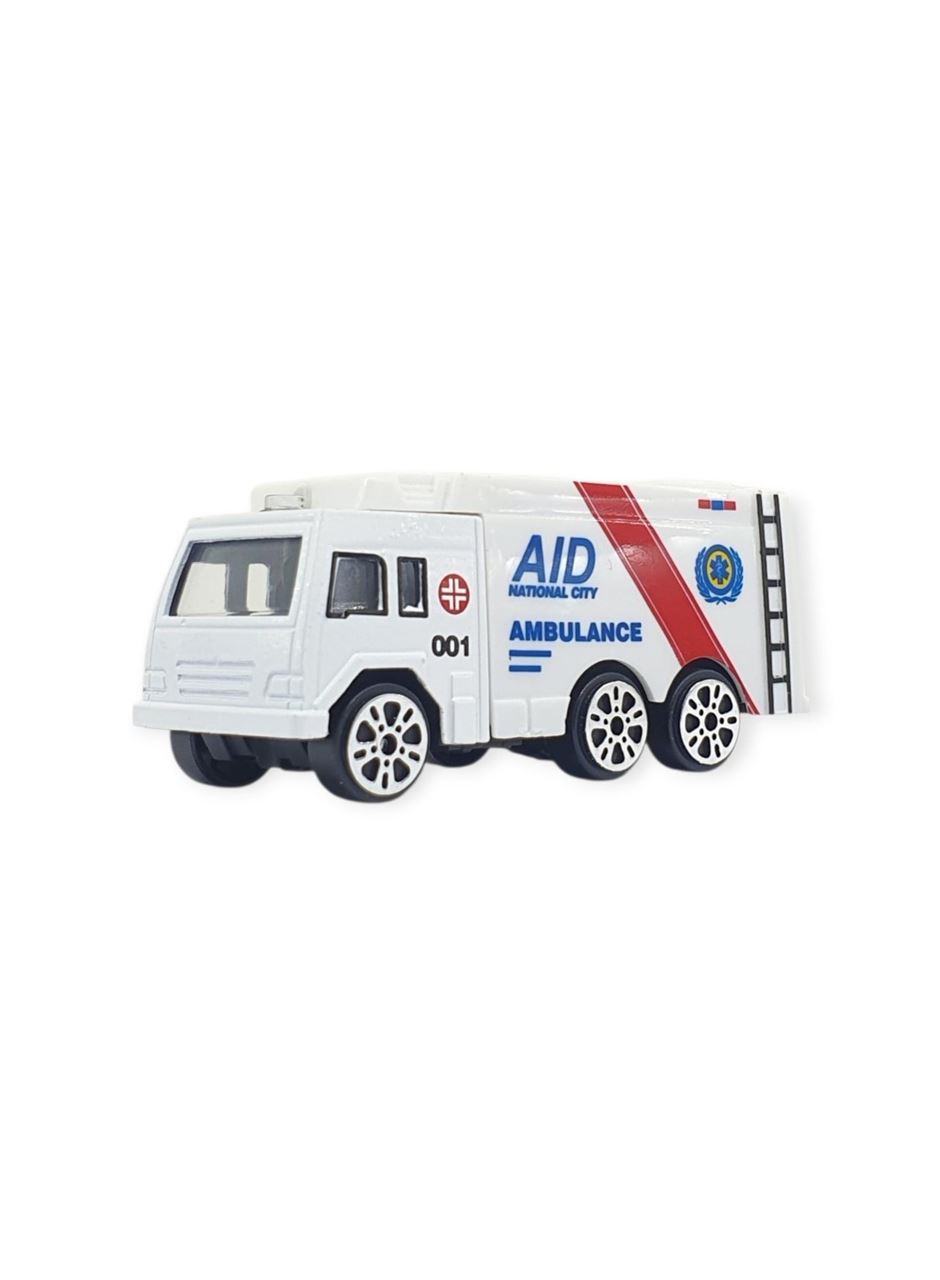 3'lü İş Makinaları Road Seti - Die Cast - DS044 - Ambulans