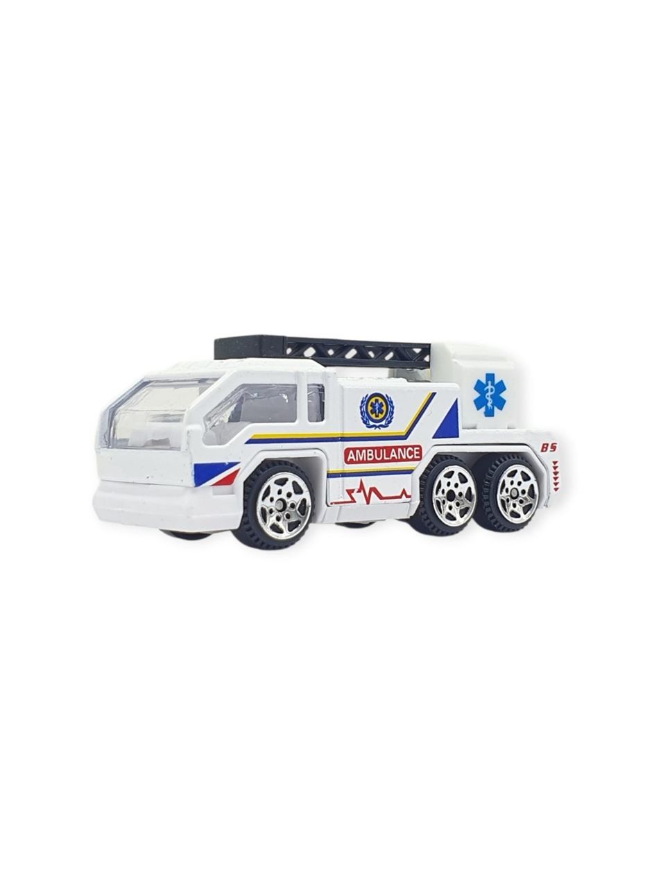 3'lü İş Makinaları Road Seti - Die Cast - DS044 - Ambulans