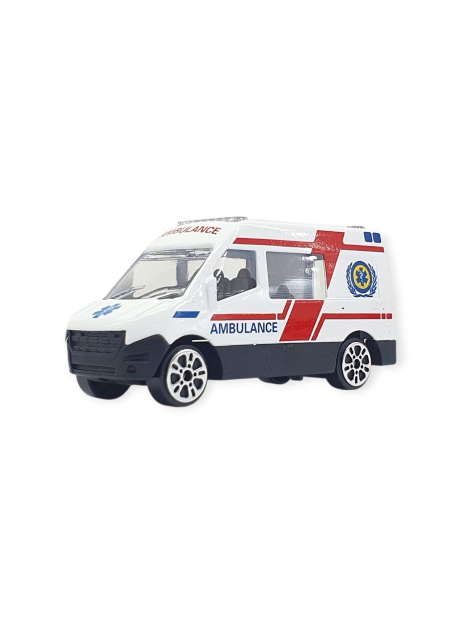 3'lü İş Makinaları Road Seti - Die Cast - DS044 - Ambulans