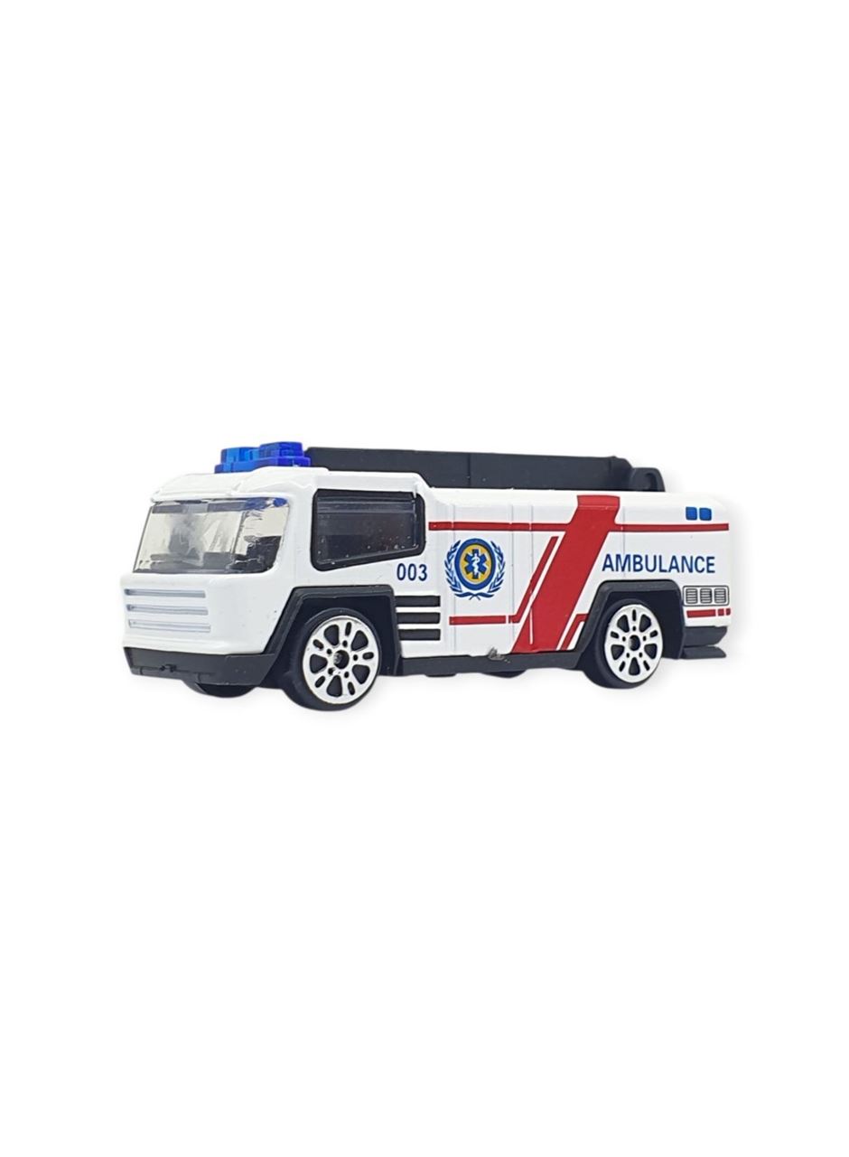 3'lü İş Makinaları Road Seti - Die Cast - DS044 - Ambulans