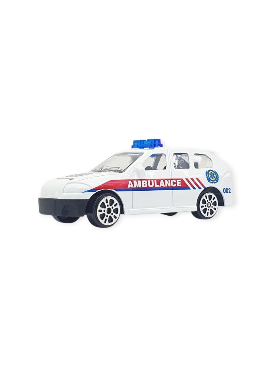 3'lü İş Makinaları Road Seti - Die Cast - DS044 - Ambulans