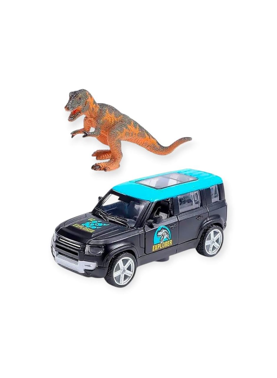 Çek Bırak Araç ve Dinazor Oyun Seti - 6843-2D- Mavi