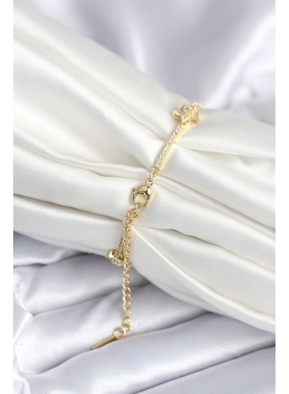 Pirinç Gold Renk Yıldız Model Kadın Bileklik