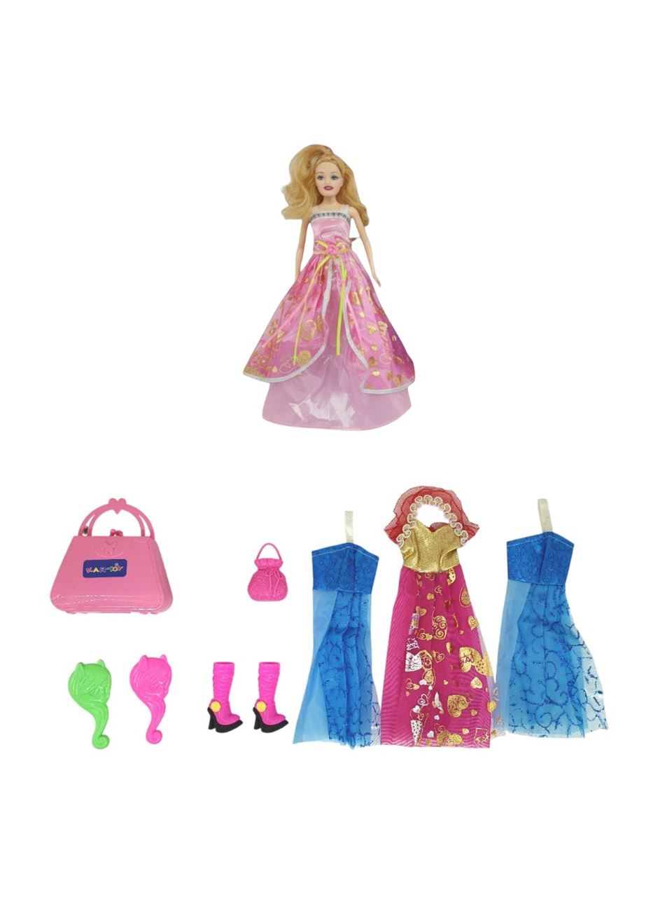 Bebek Yedek Elbiseli Ve Aksesuarlı - 1115-21 - Açık Pembe