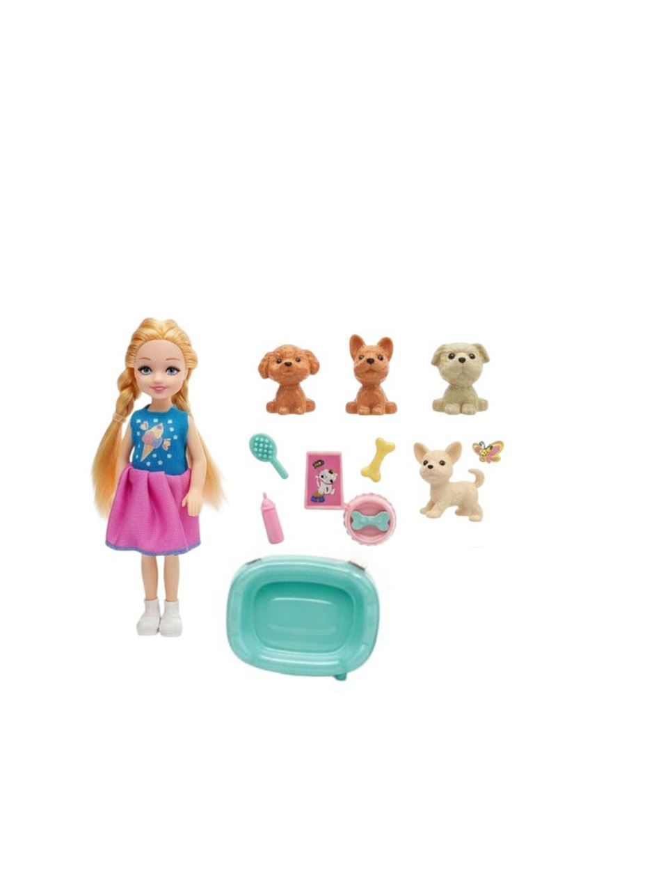 Pet Shop - Bebekli Köpek Bakım Seti - 7722-3 - Sarışın