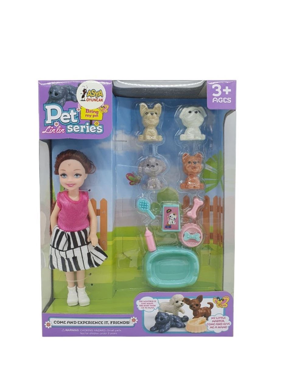 Pet Shop - Bebekli Köpek Bakım Seti - 7722-3 - Esmer