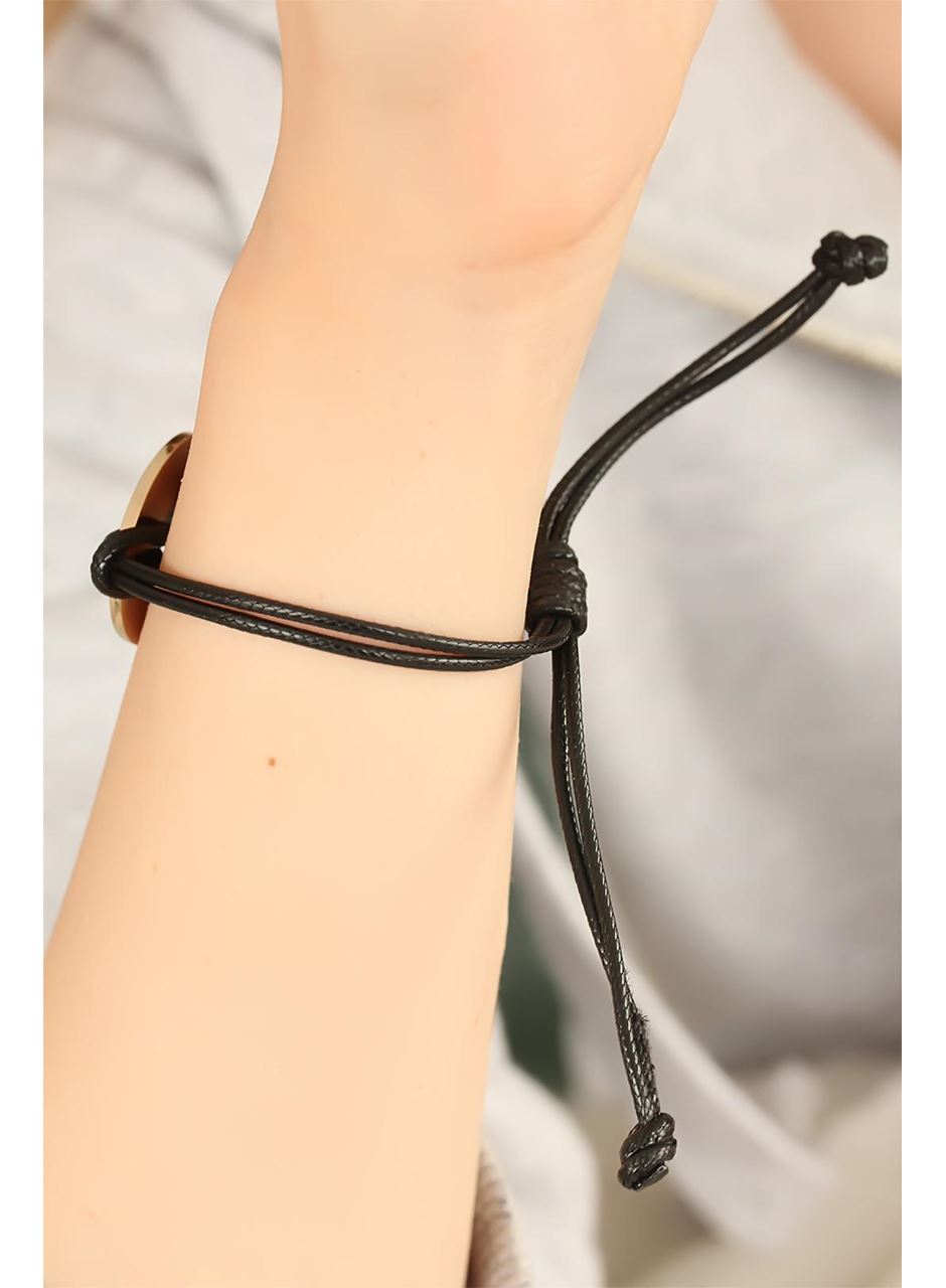 LOVE (Aşık) Siyah Deri İpli Unisex Mood Bileklik