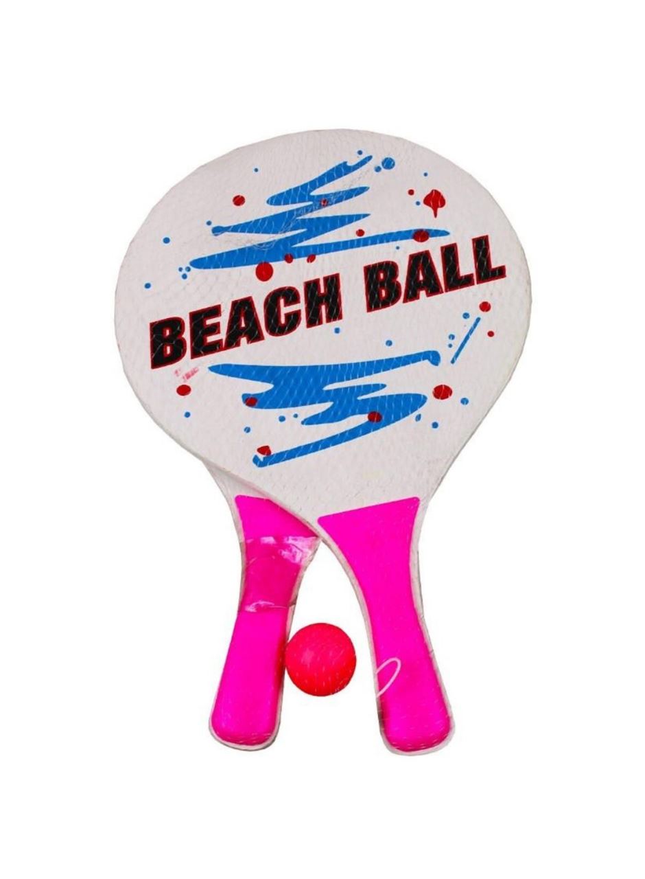 Beach Ball Tahta Raket - 3394 - Pembe